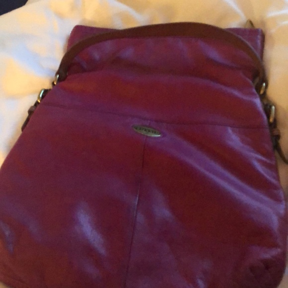 ✔️ Lucky Brand Leather Foldover Hobo EUC - Picture 5 of 6